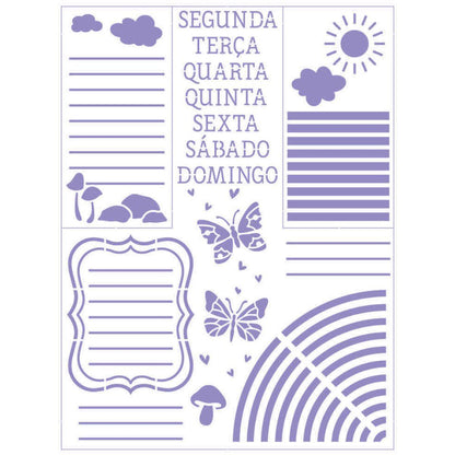 Stencil Litoarte 17x21 STM-750 Planer Good Vibes - Palácio da Arte