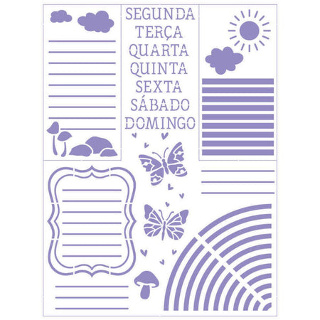 Stencil Litoarte 17x21 STM-750 Planer Good Vibes - Palácio da Arte
