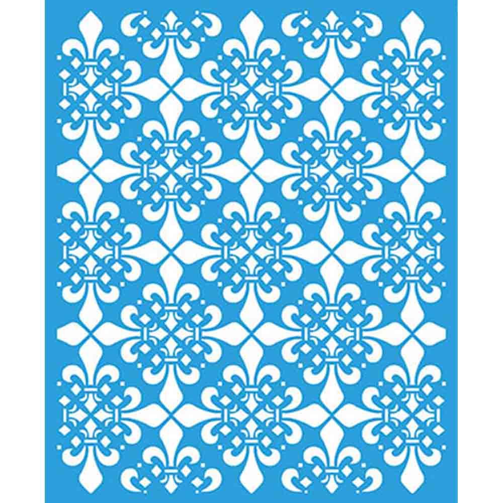 Stencil Litoarte 17x21 STM1-035 Estampa Flor de Lis - Palácio da Arte