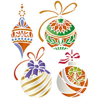 Stencil Litoarte 17x21 STMN-041 Bolas de Natal - Palácio da Arte