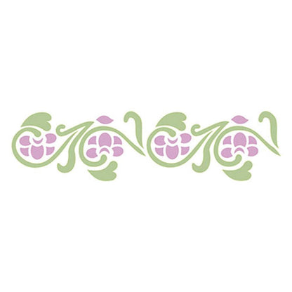 Stencil Litoarte 17x42 STG-026 Flores - Palácio da Arte