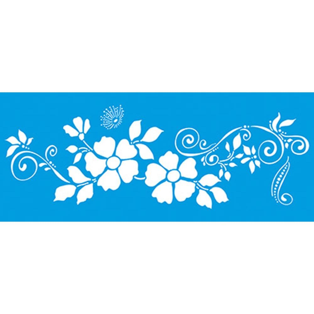Stencil Litoarte 17x42 STG-070 Floral e Arabescos – Palácio da Arte