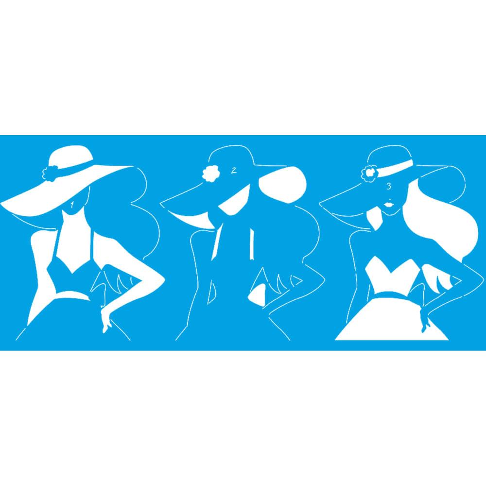 Stencil Litoarte 17x42 STG-084 Bonecas Mulheres I - Palácio da Arte