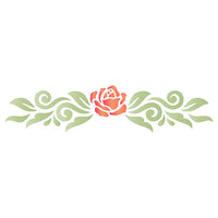 Stencil Litoarte 17x6 STP-145 Rosa com Arabesco - Palácio da Arte