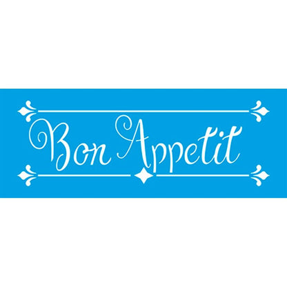 Stencil Litoarte 17x6 STP-153 Bon Appetit - Palácio da Arte