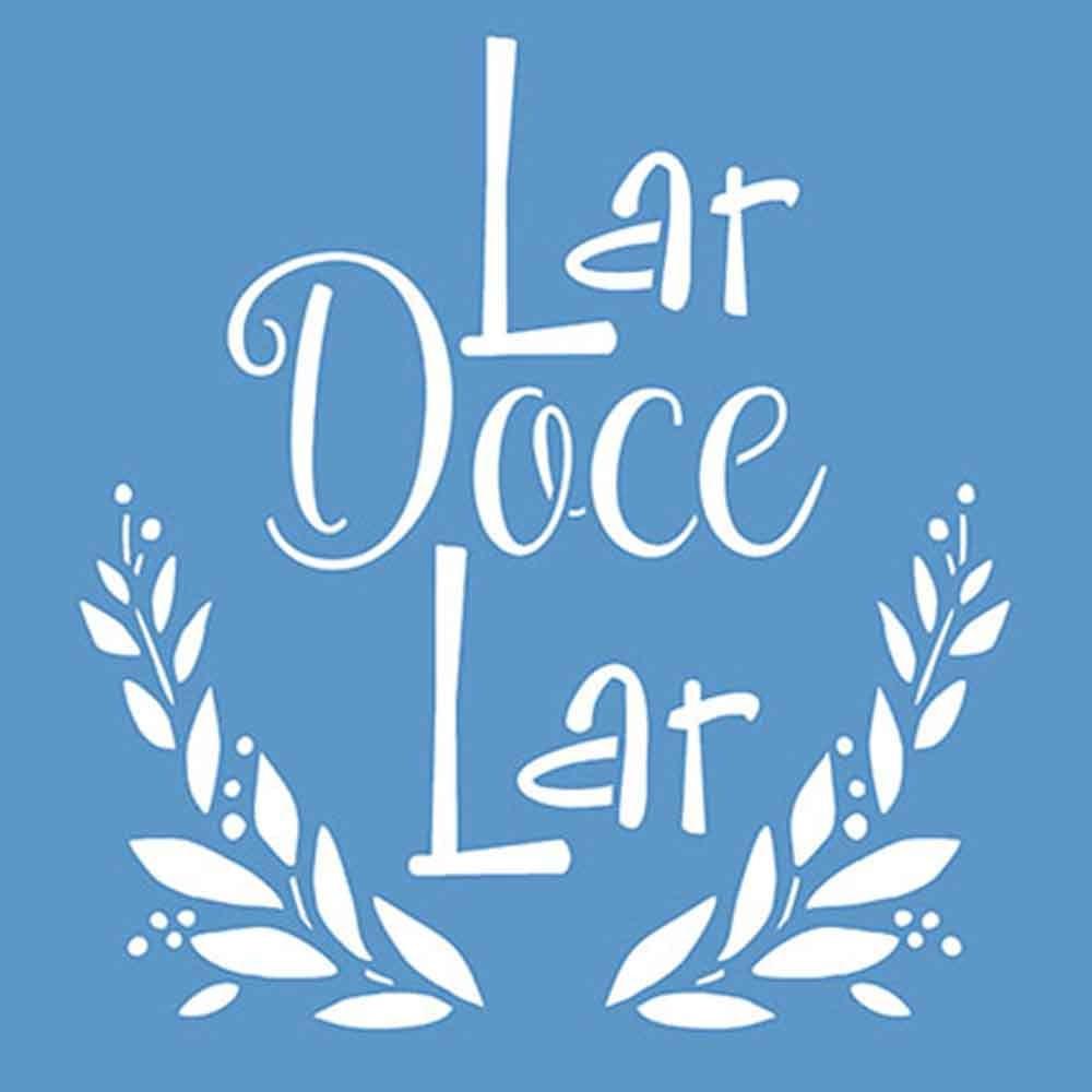 Stencil Litoarte 20x20 STXX-048 Lar Doce Lar - Palácio da Arte