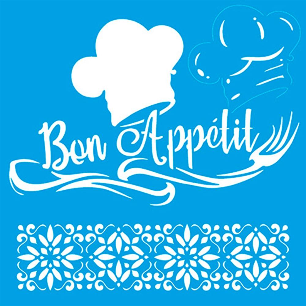 Stencil Litoarte 20x20 STXX-111 Bon Appetit - Palácio da Arte