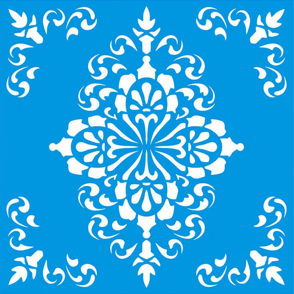 Stencil Litoarte 20x20 STXX-150 Arabescos e Cantoneiras - Palácio da Arte