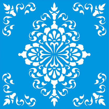 Stencil Litoarte 20x20 STXX-150 Arabescos e Cantoneiras - Palácio da Arte