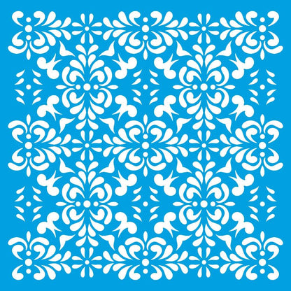 Stencil Litoarte 20x20 STXX-161 Estampa de Ornamentos e Arabescos - Palácio da Arte