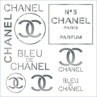 Stencil Litoarte 20x20 STXX-177 Marcas Grifes Chanel - Palácio da Arte