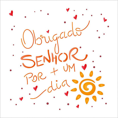 Stencil Litoarte 20x20 STXX-178 Obrigado Senhor por + um Dia - Palácio da Arte