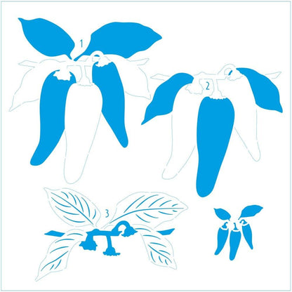 Stencil Litoarte 20x20 STXX-218 Pimentas - Palácio da Arte