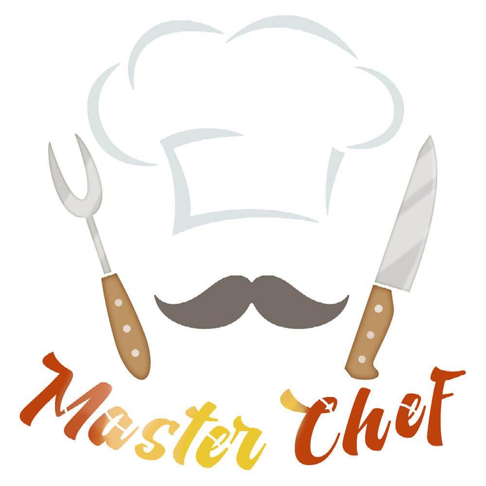 Stencil Litoarte 20x20 STXX-248 Cozinha Master Chef - Palácio da Arte