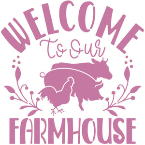 Stencil Litoarte 20x20 STXX-278 Welcome To Our Farm House - Palácio da Arte