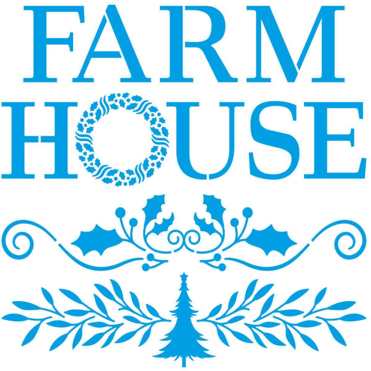 Stencil Litoarte 20x20 STXXN-021 Natal Farm House - Palácio da Arte