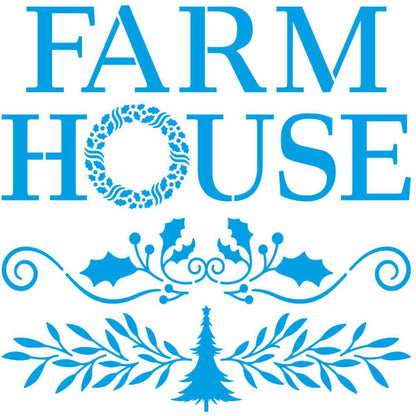 Stencil Litoarte 20x20 STXXN-021 Natal Farm House - Palácio da Arte