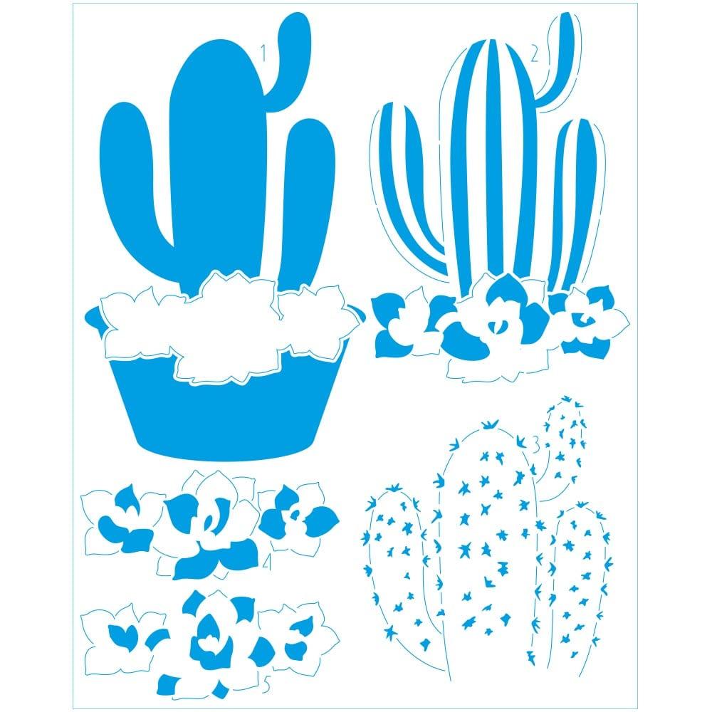 Stencil Litoarte 20x25 STR-200 Cacto - Palácio da Arte