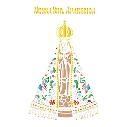 Stencil Litoarte 21x34 ST-006 Nossa Senhora Aparecida - Palácio da Arte
