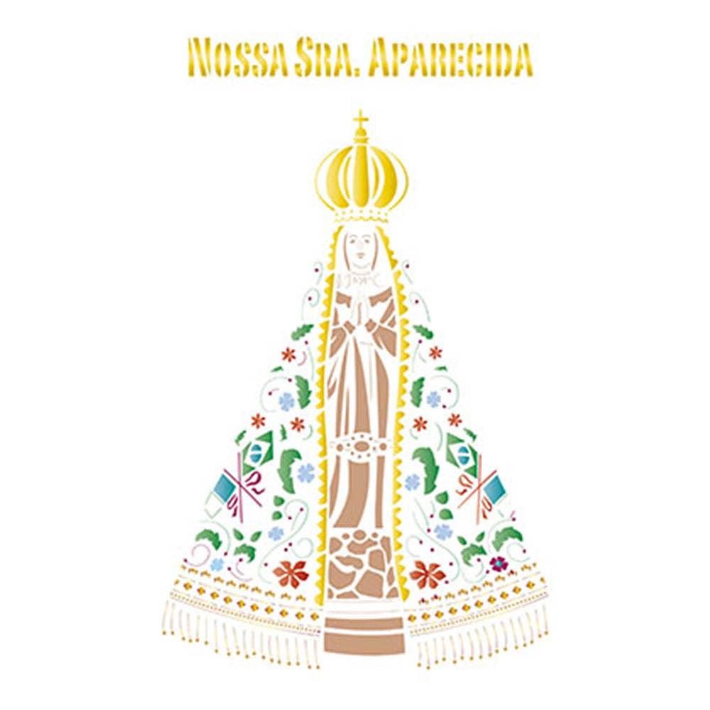 Stencil Litoarte 21x34 ST-006 Nossa Senhora Aparecida - Palácio da Arte