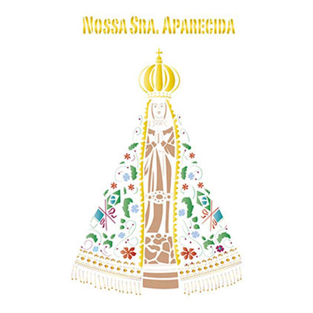 Stencil Litoarte 21x34 ST-006 Nossa Senhora Aparecida - Palácio da Arte