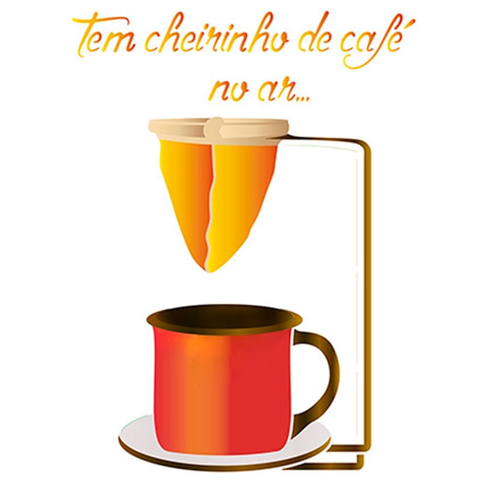 Stencil Litoarte 21x34 ST-372 Tem Cheirinho de Café no Ar - Palácio da Arte