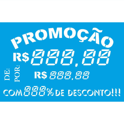Stencil Litoarte 21x34 ST-421 Painel Preços - Palácio da Arte