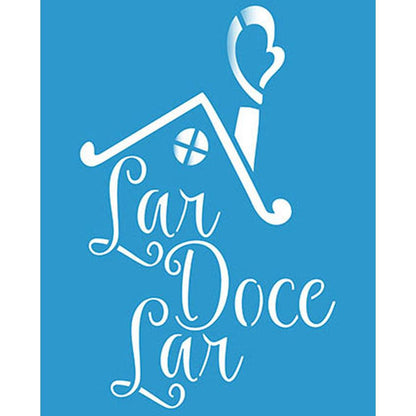 Stencil Litoarte 25x20 STR-026 Lar Doce Lar - Palácio da Arte