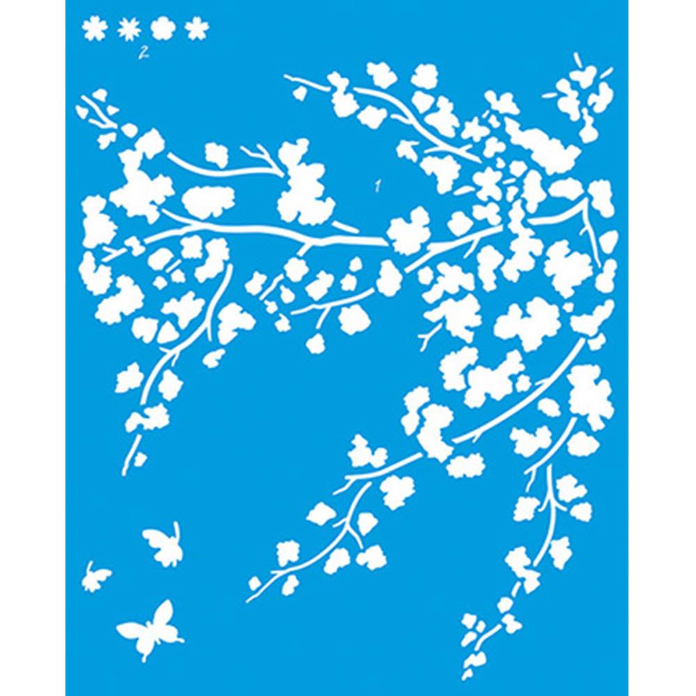 Stencil Litoarte 25x20 STR-074 Ramo de Árvore - Palácio da Arte