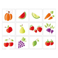 Stencil Litoarte 25x20 STR-087 Legumes e Frutas - Palácio da Arte