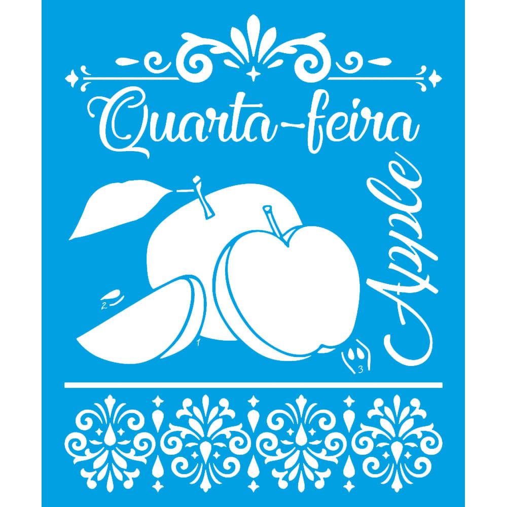 Stencil Litoarte 25x20 STR-156 Quarta-feira Maçãs - Palácio da Arte