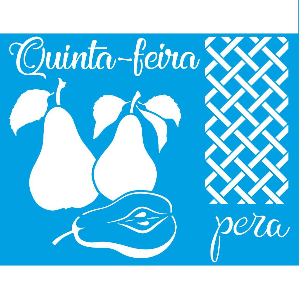 Stencil Litoarte 25x20 STR-157 Quinta-feira Peras - Palácio da Arte