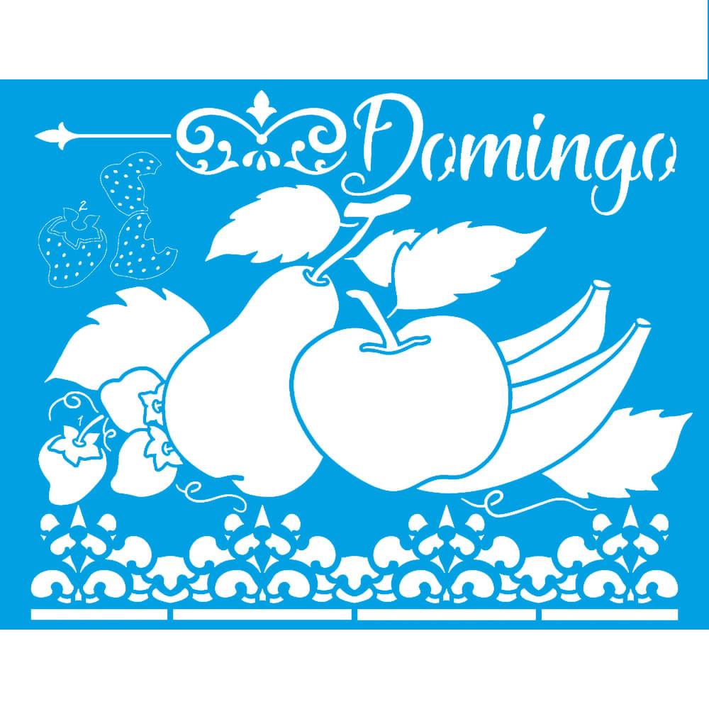 Stencil Litoarte 25x20 STR-160 Domingo Maça e Pera - Palácio da Arte