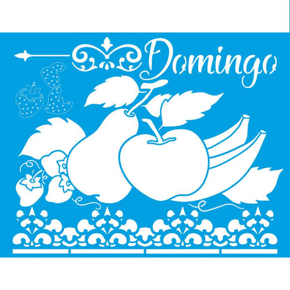 Stencil Litoarte 25x20 STR-160 Domingo Maça e Pera - Palácio da Arte