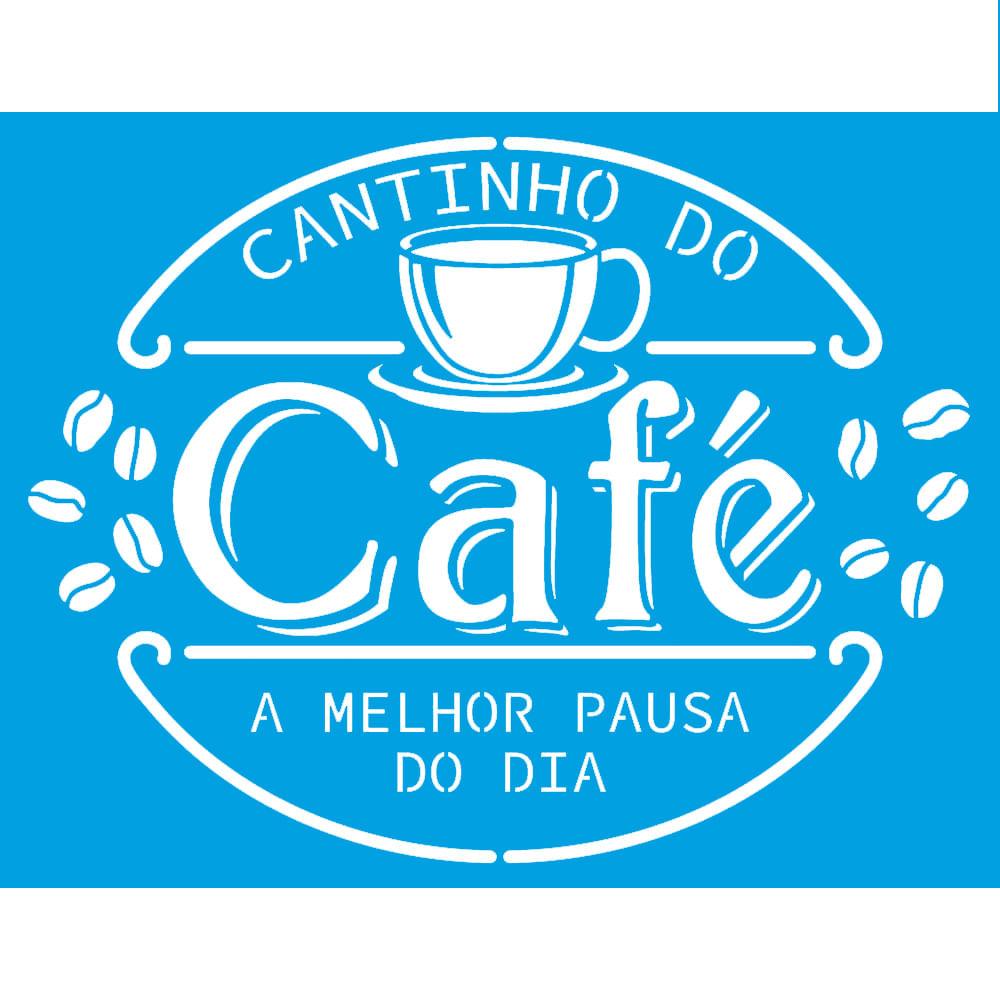 Stencil Litoarte 25x20 STR-161 Cantinho do Café - Palácio da Arte