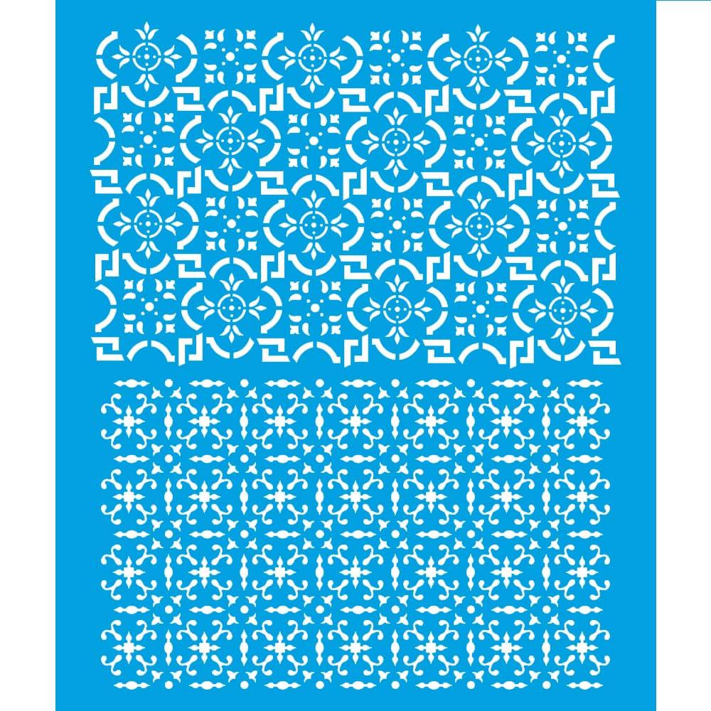 Stencil Litoarte 25x20 STR-163 Azulejo Retangular - Palácio da Arte