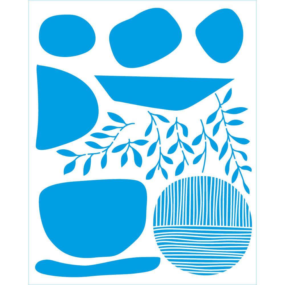 Stencil Litoarte 25x20 STR-235 Pintura Orgânica V - Palácio da Arte