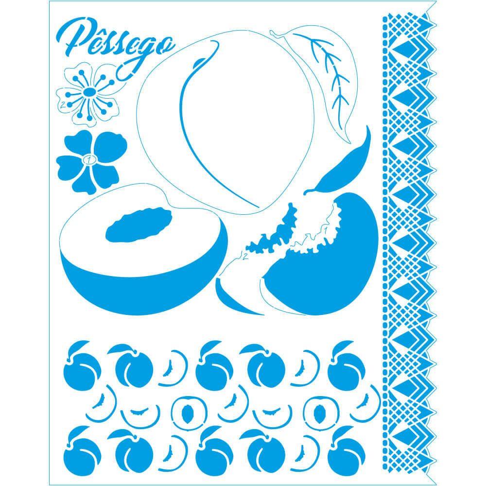 Stencil Litoarte 25x20 STR-241 Cozinha Pêssego - Palácio da Arte