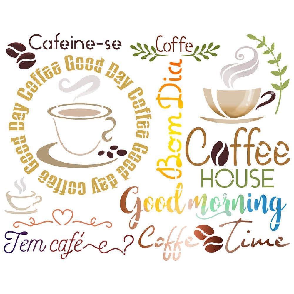Stencil Litoarte 25x20 STR-250 Cozinha Café e Frases - Palácio da Arte