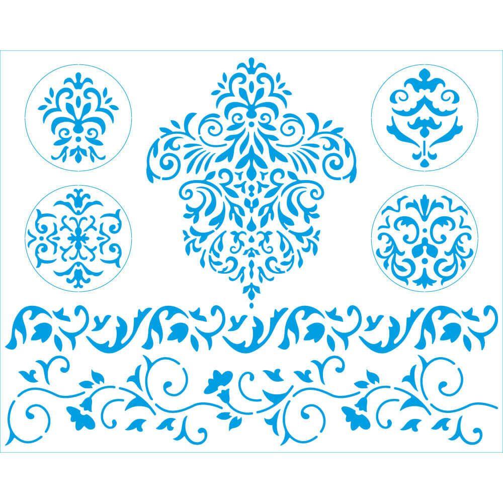 Stencil Litoarte 25x20 STR-253 Memórias Vintage Arabescos - Palácio da Arte