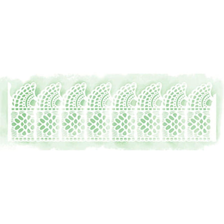 Stencil Litoarte 28x8 STAB2-017 Barrado de Renda - Palácio da Arte