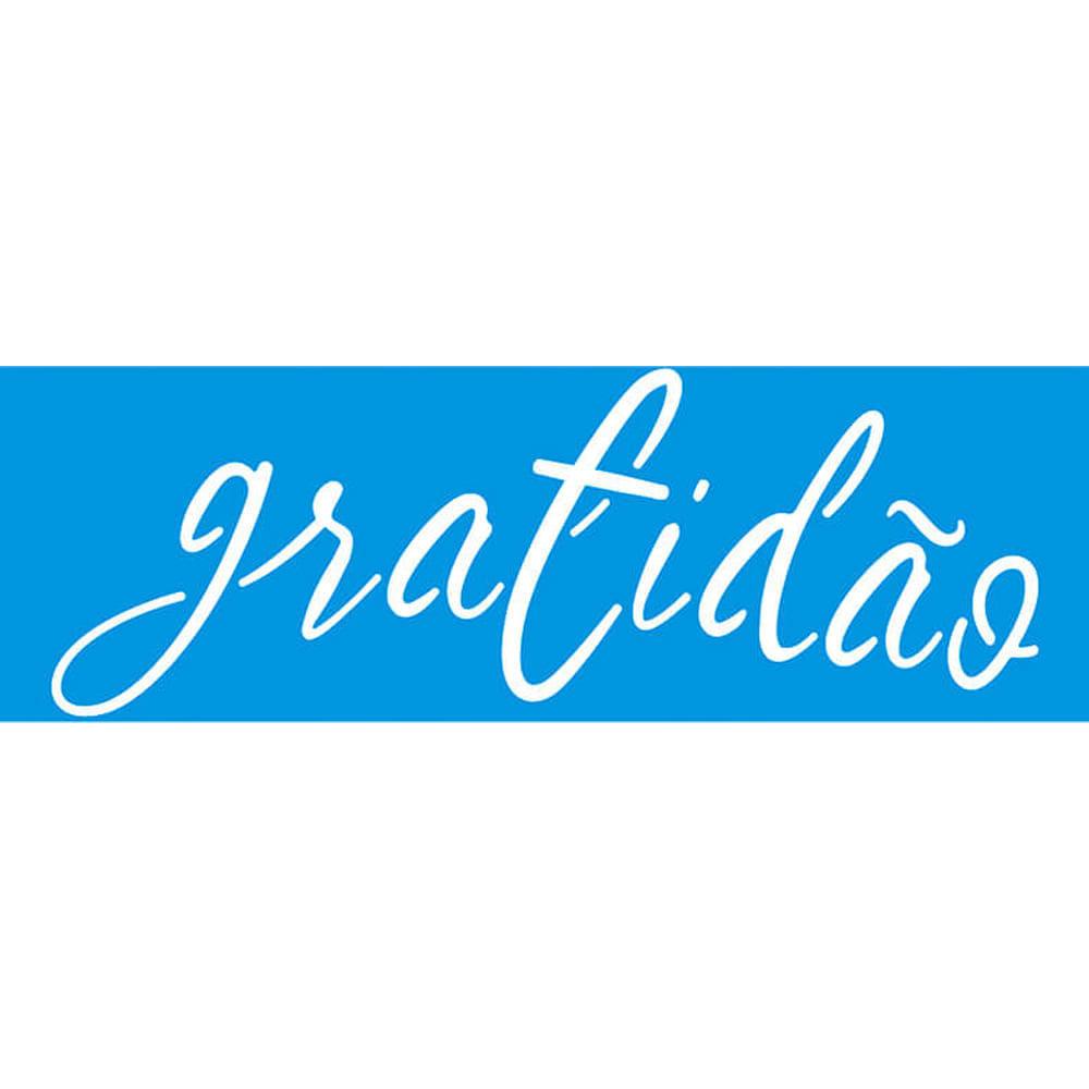 Stencil Litoarte 28x8 STE-362 Palavra Gratidão - Palácio da Arte