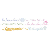 Stencil Litoarte 28x8 STE-381 Cozinha Frases - Palácio da Arte