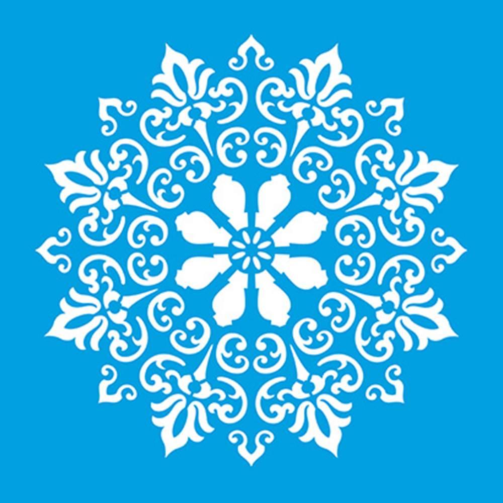 Stencil Litoarte 30x30 STQG-006 Mandala - Palácio da Arte