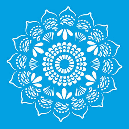 Stencil Litoarte 30x30 STQG-007 Mandala Rendada - Palácio da Arte