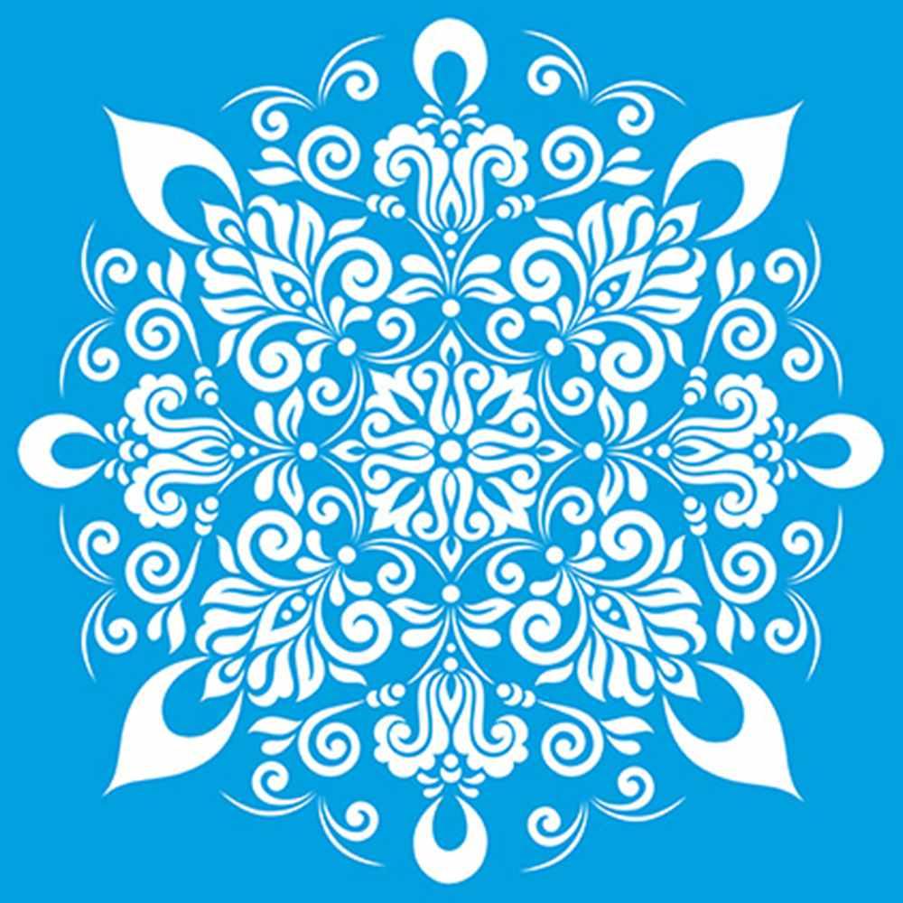 Stencil Litoarte 30x30 STQG-009 Mandala - Palácio da Arte