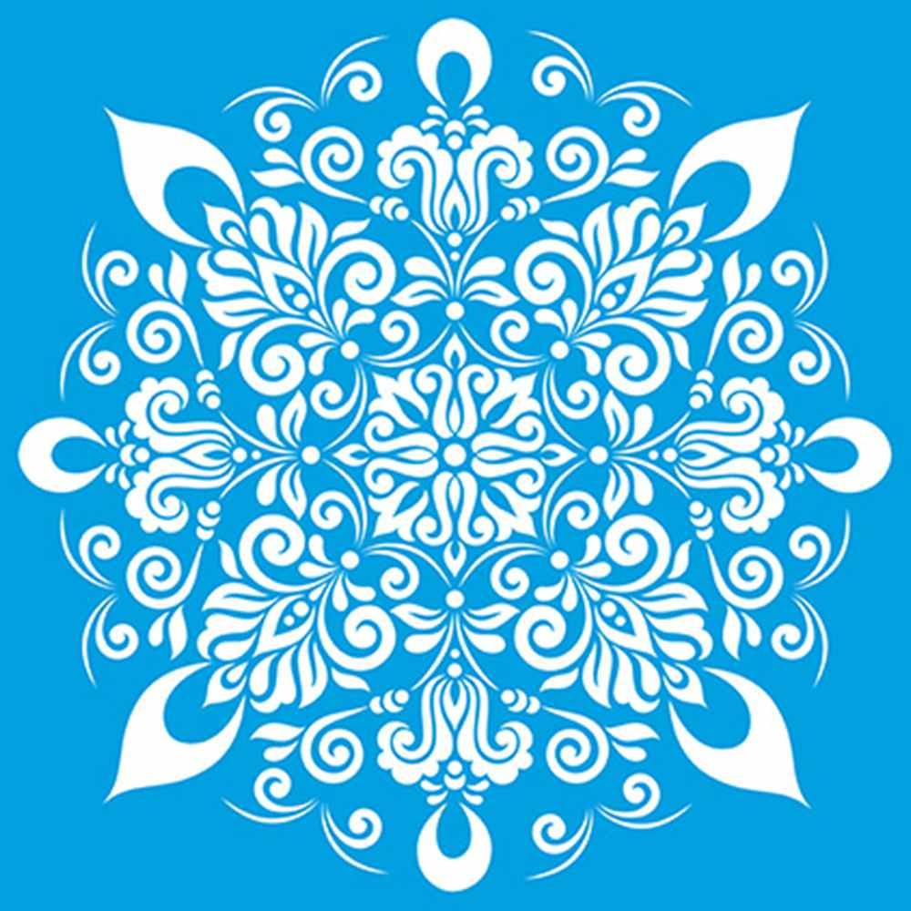 Stencil Litoarte 30x30 STQG-009 Mandala - Palácio da Arte