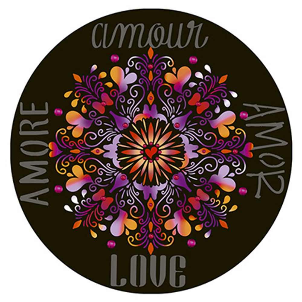 Stencil Litoarte 30x30 STQG-011 Mandala Amor Amour - Palácio da Arte