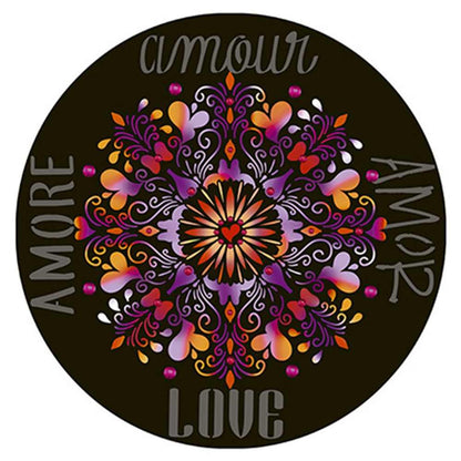 Stencil Litoarte 30x30 STQG-011 Mandala Amor Amour - Palácio da Arte