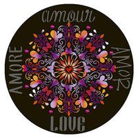 Stencil Litoarte 30x30 STQG-011 Mandala Amor Amour - Palácio da Arte